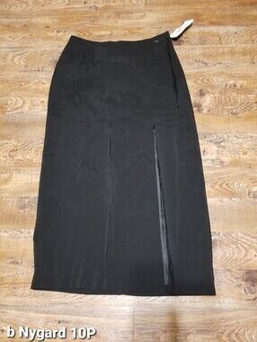 Bianca Nygard Black Pencil Skirt- 10P- Front Slit, Nwtag Formal Maxi